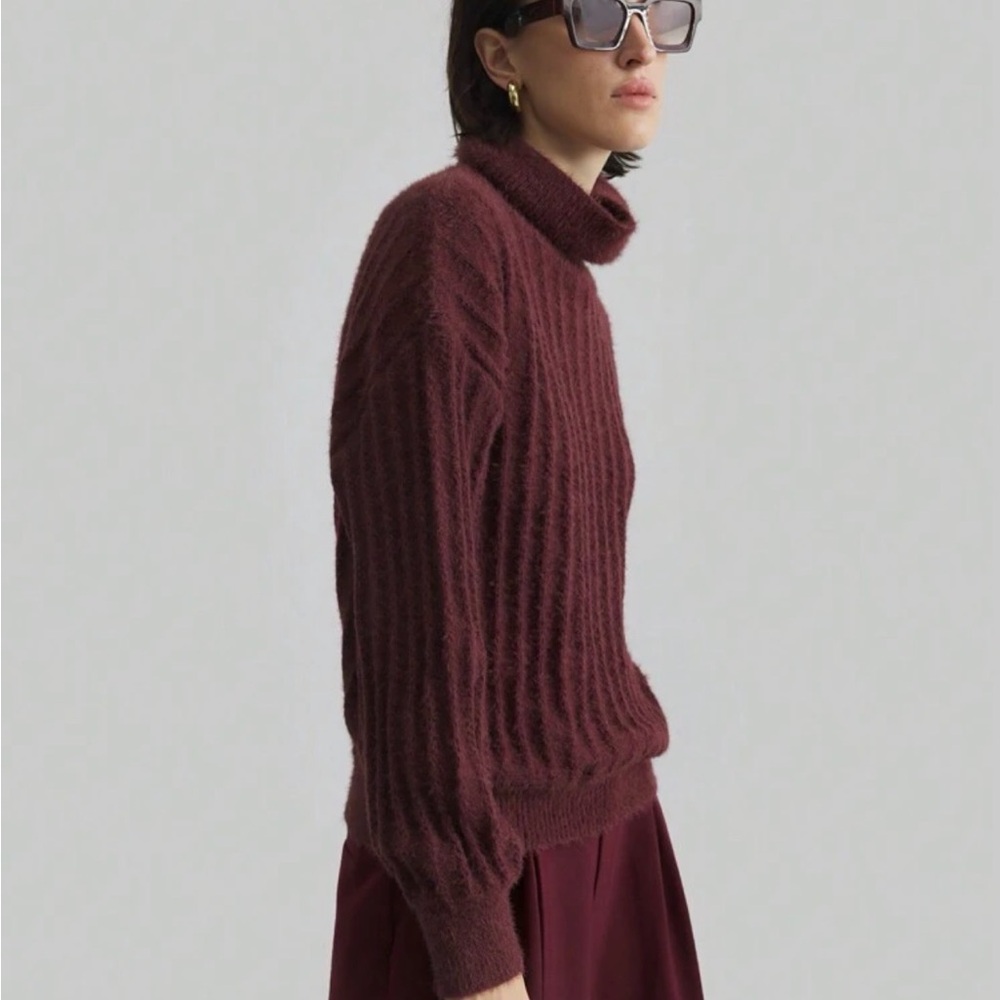 Elegant Burgundy Turtleneck Sweater